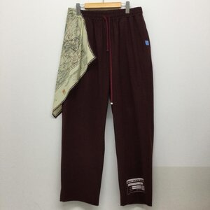 ミハラヤスヒロ scarf pants/スカーフドッキングイージーパンツ/48/ポリエステル/A04PT563 パンツ パンツ 48 えんじ / ワインレッド