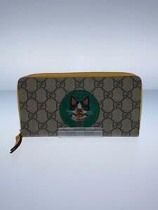 GUCCI◆長財布/PVC/グレー/メンズ/506279