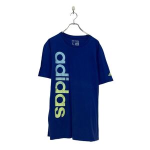 adidas 半袖 プリント Tシャツ アディダス L ブルー クルーネック 古着卸 アメリカ仕入 a607-5741