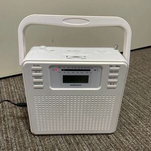 ④オーム電機　ステレオCDラジオ　RCR-400H AM FM ラジオ　パールホワイト