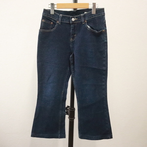 W500 2002年製ビンテージ Levi’s リーバイス 517 デニムパンツ■00s 表記8ハーフサイズ レディース リメイク フレア ネイビー 古着 90s