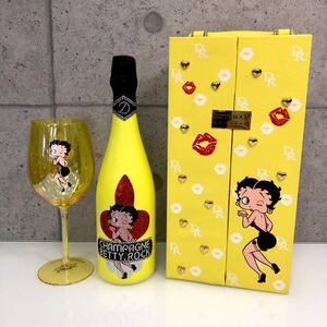 ☆【未開栓】D.Rock ダイヤモンド・ロック ベティーロック イエロー シャンパン 750ml 12% ケース グラス 付き 現状品