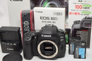 良品★Canon キヤノン EOS 80D ボディ★元箱付・EOS 80D完全ガイド付