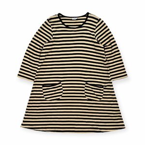 marimekko マリメッコ ボーダー ポケット 長袖 シャツ ワンピース コットン サイズ 160 /キッズ レディース