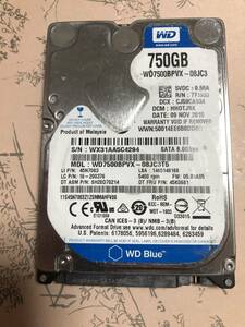 WD WesternDigital HDD 2.5inch WD7500BPVX 750GB 動作品