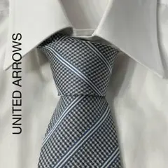 UNITED ARROWS ストライプ ジャガード シルク ネクタイ 日本製