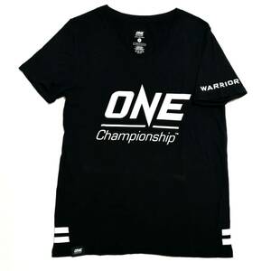 使用感少なめ！ONE Championship ワン チャンピオンシップ 半袖 Tシャツ Vネック オフィシャル品 総合格闘技 MMA 黒 ブラック メンズ M