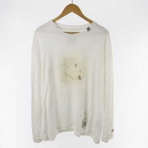 MAISON MIHARA YASUHIRO メゾンミハラヤスヒロ DISTRESSED SMILY FACE PRINTED L/S TEE 長袖 ロンTシャツ スマイリーフェイス J12LT551 ホ