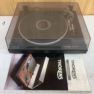 【E-4】 THORENS TD190-2 BK レコードプレーヤー ターンテーブル トーレンス 回転やや速め カートリッジ音質割れ 現状品 2515-11