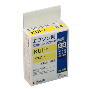 まとめ得 ワールドビジネスサプライ Luna Life エプソン用 互換インクカートリッジ KUI-Y イエロー LNEPKUI-Y x [4個] /l