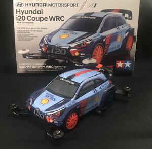 ミニ四駆 PRO★ヒュンダイ i20 クーペ WRC 2017仕様(リアホイール黒塗装済み)★タミヤ 組立塗装済み 製作品