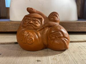 素焼き　素焼　ダルマ　達磨　だるま　置き物　オブジェ　貯金箱