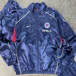 希少 00s NIKE PSG Paris Saint Germain ナイキ パリサンジェルマン アンセム ジャケット パンツ ウーブンスーツ セットアップ 上下 メンズ