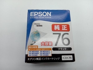 ジャンク 未開封品 EPSON ICBK76 インクカートリッジ ブラック エプソン純正 大容量 地球儀