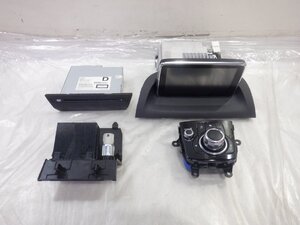 ☆作動確認済☆『H26 アクセラ スポーツ DBA‐BMEFS-102704』マツダ純正 マルチ モニター ナビ DVD ユニット リモコン 地図カード付属