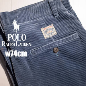 W74 / 90s POLO by RALPH LAUREN ポロラルフローレン ポロコーズ 2タック コーデュロイ パンツ グレー系 古着 メンズ レディース 