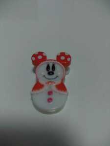 ディズニー　クリップ　カワイイ　Disney　ミニー　マウス　雪だるま