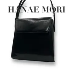 HANAE MORI 109 ハンドバッグ レザー ブラック フォーマル