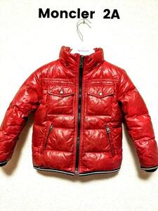 Moncler モンクレール☆シャイニーレッド ダウン☆2Y 92cm