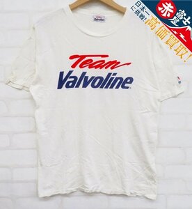 8T3957【クリックポスト対応】TEAM VALVOLINE 半袖Tシャツ バルボリン モーターオイル レーシング ビンテージ