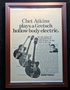 ☆ 1960年代 Gretsch オリジナル広告 / チェット・アトキンス Chester Atkins #2☆