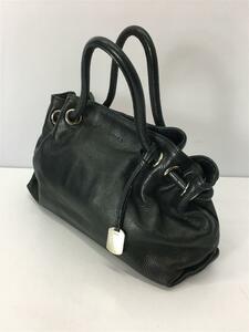 FURLA◆ハンドバッグ/レザー/BLK