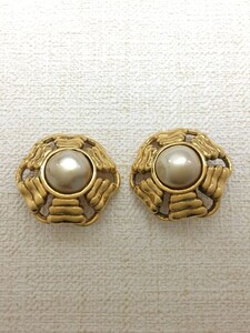 CHANEL◆イヤリング/-/パール/GLD/レディース