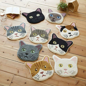 【送料無料】ラグ マット HOME RUG MAT 2024-2025 NEKOKAO/No.143-00834 #サバシロ 35x38cm