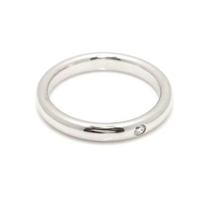 ティファニー TIFFANY&Co. スタッキング バンド 8号 リング ダイヤ 1P Pt プラチナ 指輪 Stacking Band Ring 90184976