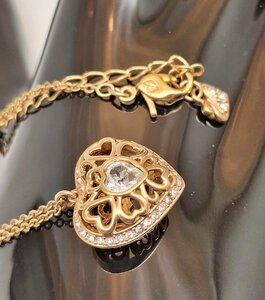 ◆９８【T.B】◆SWAROVSKI ：スワロフスキー　ハートペンダントネックレス