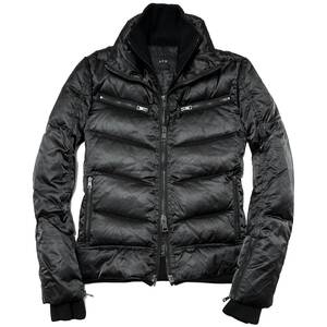 定価11万 AKM LIMONTA NYLON BORDER SKI DOWN JACKET Sサイズ リモンタナイロンレイヤードダウンジャケット ジュンハシモト wjk