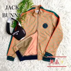 【美品】JACK BUNNY ゴルフ ブルゾン ジャケット 星柄 ロゴワッペンM