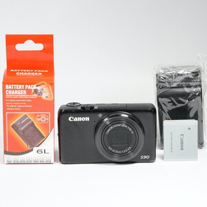 Canon キャノン Powershot S90 ブラック 動作OK 1週間保証/1327