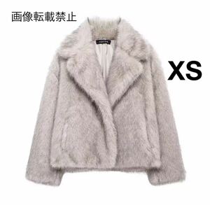 vintage ヴィンテージ レトロ ファーコート アウター XSサイズ レディース★ZARA 好きな方に★2024 A/W 秋新作 新品未使用★