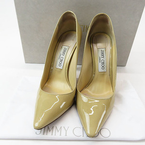 JIMMY CHOO ジミーチュウ パテントレザーパンプス ROMY ベージュ系 38 [240001409998] レディース