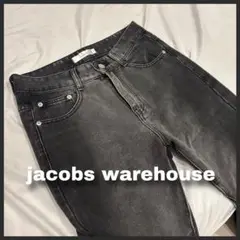 jacobs warehouse デニム フレア パンツ y2k ストリート 黒