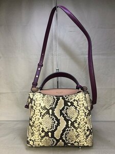 【中古品】kate spade NEW YORK 2WAYバッグ パイソン/スネーク（管理番号：046104）