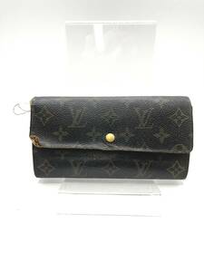 【中古】Louis Vuitton ルイヴィトン モノグラム ポシェット ポルト モネ クレディ 二つ折り 長財布 M61725【送料無料/匿名配送】