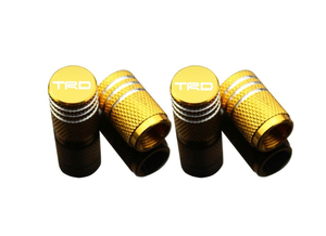 トヨタ 4個 TRD仕様 金 タイヤ エアーバルブキャップ 86 ZN6 アルテッツア SXE10 MR-S ZZW30 マークX GRX120 GRX130 JZA80 JZX100 JZX110