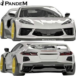 【M’s】Chevrolet C8 コルベット (2020y-) PANDEM フルエアロ 5P ／／ パンデム FRP 未塗装 エアロセット エアロキット シボレー 新型