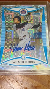 2008 bowmanchrome bdpp111 wilmer flores 1stbowman card