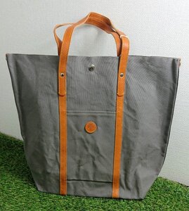 送料800円～木の庄帆布 セルヴィッチ トートバッグ Selvage TOTE セメントグレー（キャメル）日本製 定価16,280税込/YA14-KG20-01STT-CAGY