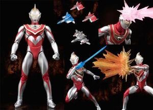 中古フィギュア ULTRA-ACT ウルトラマンガイア＆XIGファイターセット 「ウルトラマンガイア」 魂ウェブ商店限定