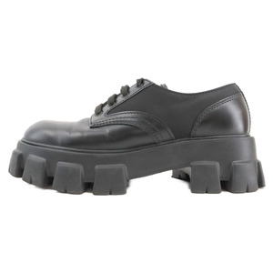 PRADA プラダ MONOLITH Re-nylon LACE-UP SHOES モノリス レースアップ リナイロン ダービーシューズ ブラック 2EE342