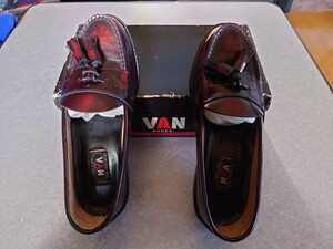 VANS ローファー 25cm コイン ローハー 茶色アドバン バンズ ヴァンズ 革靴 