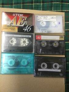 （k7-3）カセットテープ　ブランド色々 6枚入り　新品/未使用　Maxell Axia TDK Sony など