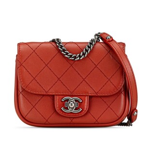 中古 シャネル ミニマトラッセ18 チェーンショルダーバッグ ラムスキン ABランク ダークレッド レディース CHANEL【送料無料】【三田店】