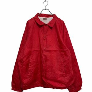 AUBURN SPORTSWEAR ナイロン コーチジャケット XL レッド ビッグサイズ USA製 90