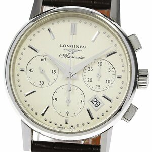 ロンジン LONGINES L2.733.4 コラムホイール クロノグラフ 自動巻き メンズ 箱・保証書付き_752323【ev15】