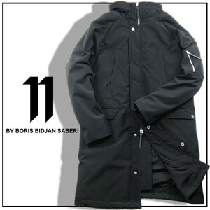 新品 11 BY BORIS BIDJAN SABERI 【中わた入り / プリマロフト】定価31万円 コート 黒 ★352701 イレブン バイ ボリス ビジャン サベリ